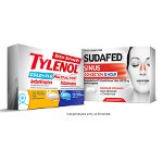 Save $1.50 on TYLENOL® Cold OR TYLENOL® Sinus OR SUDAFED® product.
